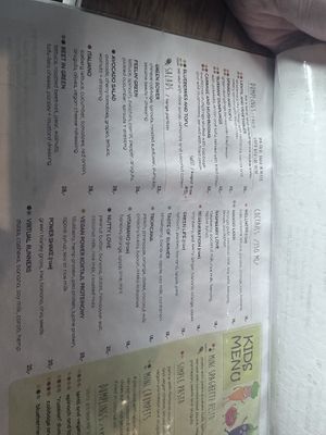 Menu  at Vege Miasto in Warsaw