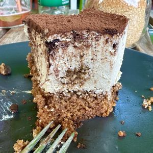 Vegan tiramisu  at Vege Miasto in Warsaw