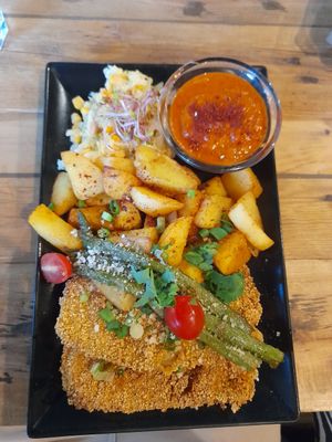 Some steak with fries 7/10 at Vege Miasto in Warsaw