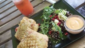Tortilla with jackfruit at Vege Miasto in Warsaw