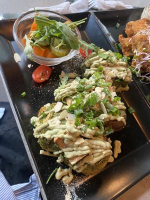 Baked potatos ‘cudak’ with spinach, cashew cream and tofu  at Vege Miasto in Warsaw