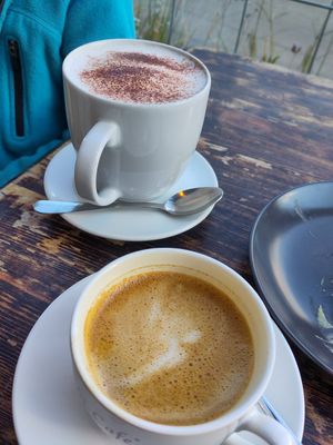 Big Babychino and decaf at Vege Miasto in Warsaw