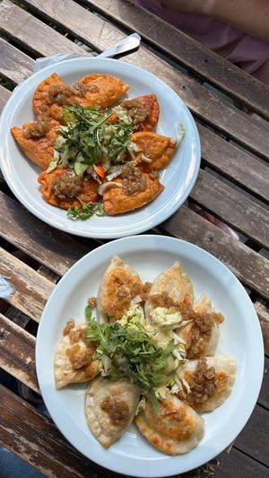 Pierogi at Vege Miasto in Warsaw