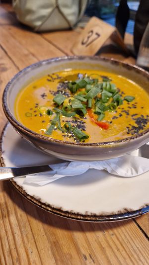 Zuppa di cocco con tofu at Vege Miasto in Warsaw