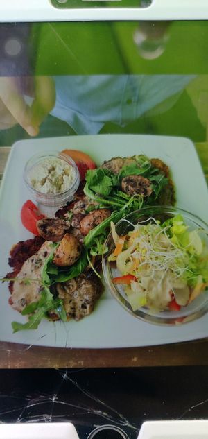 Potatoe pancakes at Vege Miasto in Warsaw