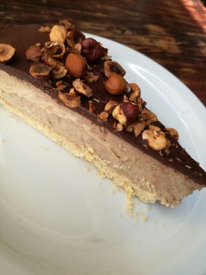 Nugat cake at Vege Miasto in Warsaw