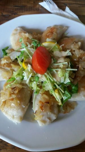 Russian dumplings at Vege Miasto in Warsaw