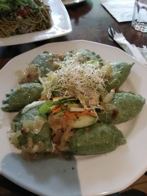 Vegan pierogi at Vege Miasto in Warsaw