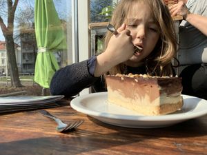 Huge cakes at Vege Miasto in Warsaw