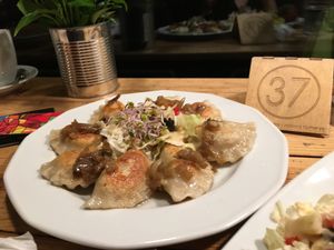 Russian dumplings at Vege Miasto in Warsaw