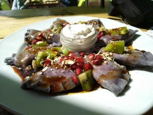 Sweet piroge at Vege Miasto in Warsaw