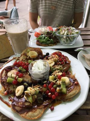 Pancakes, sweet and savoury:)  at Vege Miasto in Warsaw
