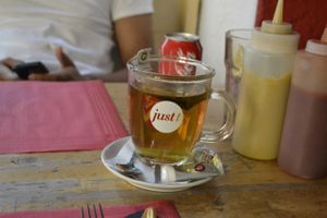 delicious tea, not sure which one I ordered at DosTrece in Barcelona