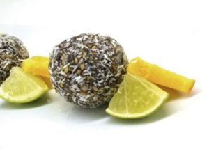 Dates, apricots, chia seeds, pistachos, sesame, coconut at DosTrece in Barcelona