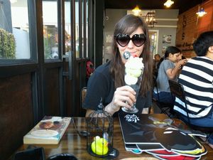 3 scoop sundae + vegan whip  at Iconic Ice Cream in Chiang Mai