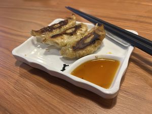 Vegan gyoza  at Ramen DANBO Wimbledon in London