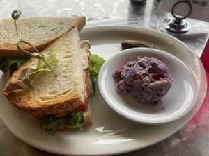 BLTA and potato salad  at The Booch Bar in Hilo