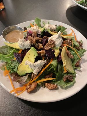 Vegan cheese beet saladd  at The Booch Bar in Hilo