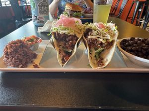 Walnut chorizo tacos   at The Booch Bar in Hilo
