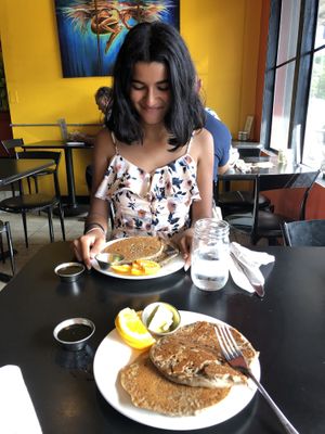 Had the delicious vegan pancakes. Highly recommend.  at The Booch Bar in Hilo