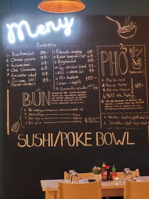 menu at ZenViet in Västra Götalands Län