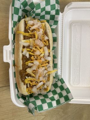 Chili dog  at The Vegan Shaq in Oklahoma City