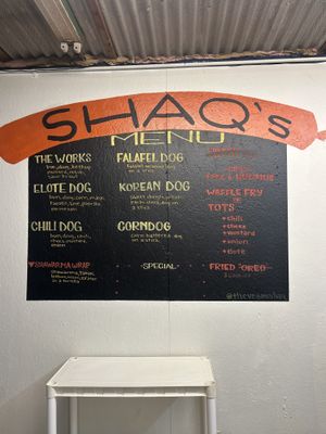 Menu  at The Vegan Shaq in Oklahoma City