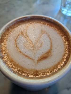Mocha with oat milk at The Rose Establishment in Salt Lake City