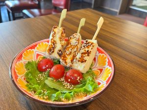 Halloumi Cheese with honey and sesame. at Pam's Dine & Grill - パムズ ダイン アンド グリル in Hakone