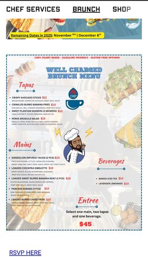 Menu at Well Charged NYC in New York City