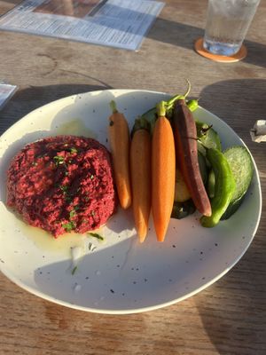 beet hummus (no bread)  at Maui Brewing Co in Kahana