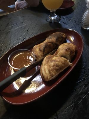 The sweet potato samosas! at Maui Brewing Co in Kahana