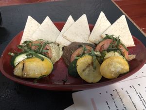 Hummus trio  at Maui Brewing Co in Kahana