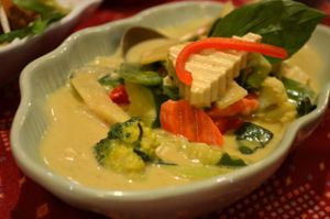 Tofu green curry at River Kwai Thai and Burmese in Clayton South