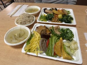 Late breakfast for two.  at Yanagiya Vegetarian Restaurant in Taoyuan City