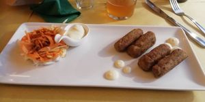 Cevapici: vegan sausages "Jugoslavian style" at Lo Fai in Piacenza