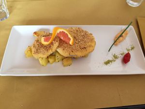 Rooted celery cutlet at Lo Fai in Piacenza