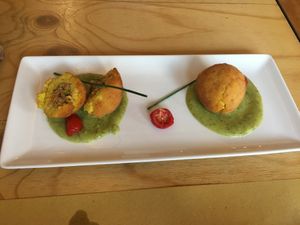 Arancini di seitan at Lo Fai in Piacenza