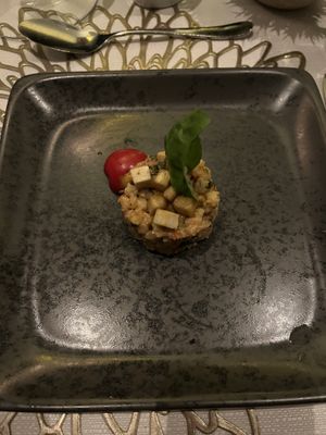 Dinner - Vegan starter  at DAS VIER – Sport- & Wellnesshotel in Tirol