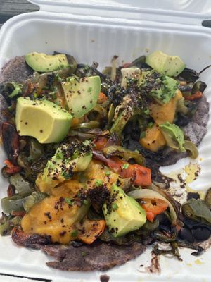 Rajas tacos at Mesa Verde in Santa Barbara