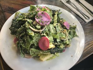 Vegan Caesar Salad at Mesa Verde in Santa Barbara