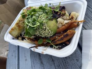Green plant bowl at Mesa Verde in Santa Barbara
