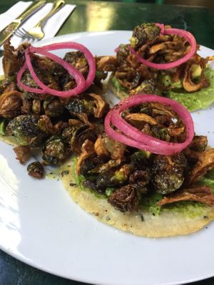 The tacos come in threes. Generous portion. at Mesa Verde in Santa Barbara