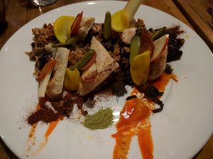 smoked mushrooms with flatbread at Mesa Verde in Santa Barbara