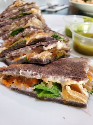 Squash Blossom Quesadilla (gf) at Mesa Verde in Santa Barbara