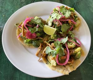 Brussels Mushroom tacos  at Mesa Verde in Santa Barbara