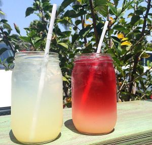 House Made Sparkling Lemonade & Pink Rose Lemonade  at Mesa Verde in Santa Barbara