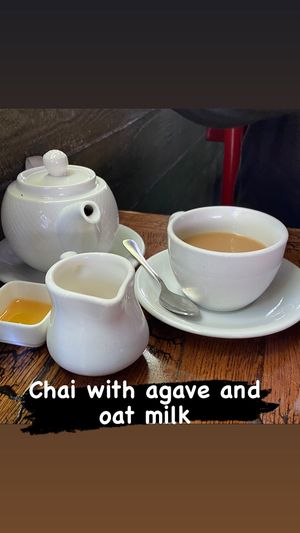 Honey was an option strangely, but we got agave.  at Mesa Verde in Santa Barbara