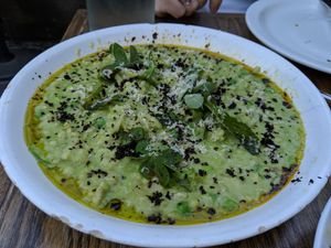 Green Risotto at Mesa Verde in Santa Barbara