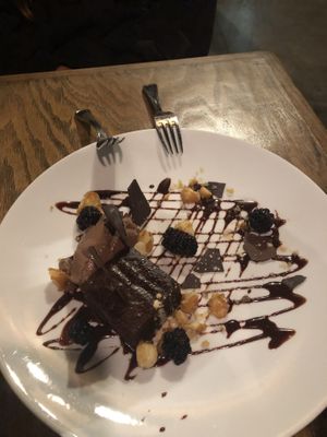 Chocolate cake 😍 at Mesa Verde in Santa Barbara